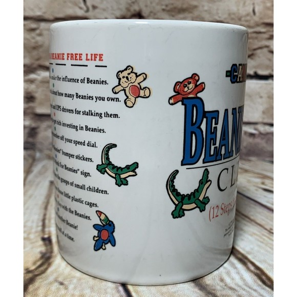 VTG Beanie Babies Coffee Mug Beanie Ford Clinic / 12 Steps to a Beanie Free Life - Picture 5 of 7